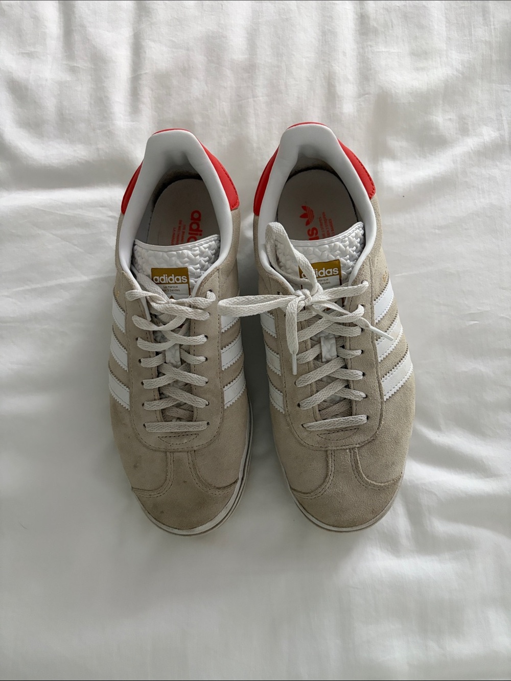 Adidas Gazelle Bold Beige/White Size 9
